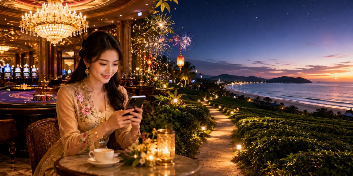 Pengguna Langkawi mengakses platform w126 di telefon mudah alih dengan privasi terjamin